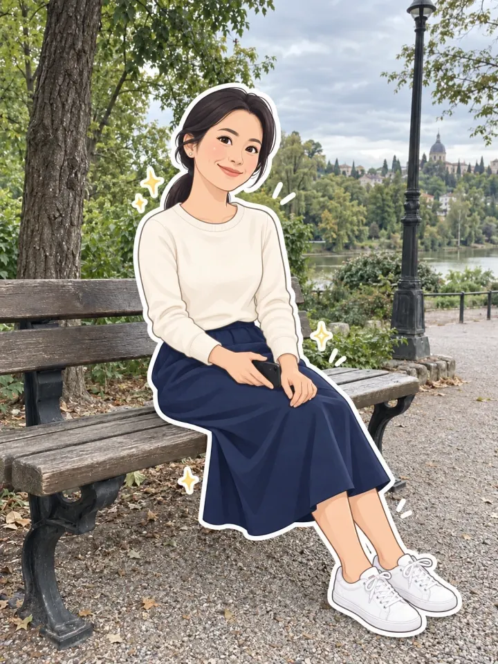 Flat Cartoon Sticker