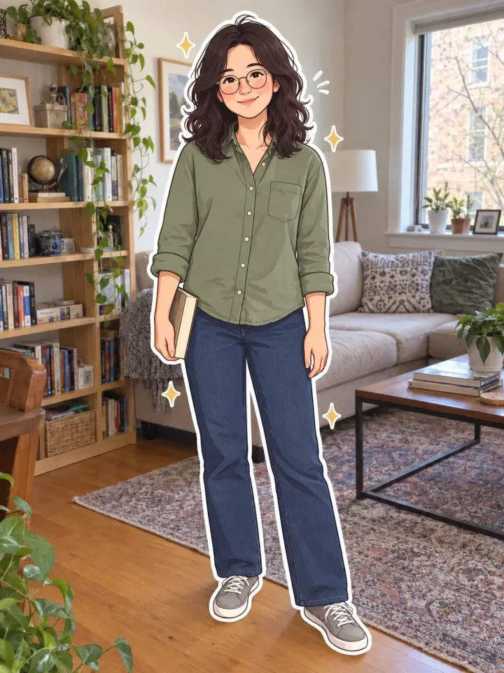 Flat Cartoon Sticker — AI-generated example of this style